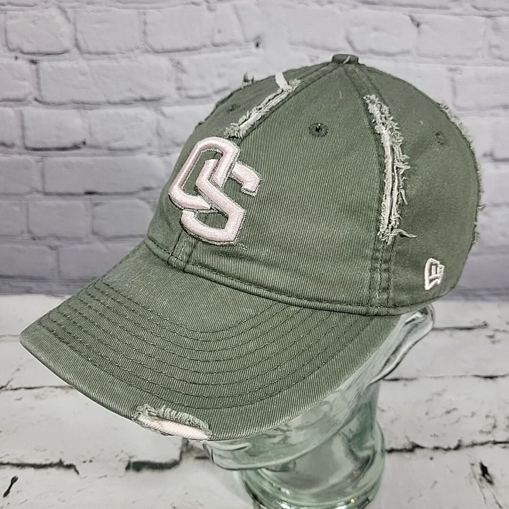 Oregon State Beavers Hat Womens O/S Gray Pink Distressed Strapback New Era‎ Cap
